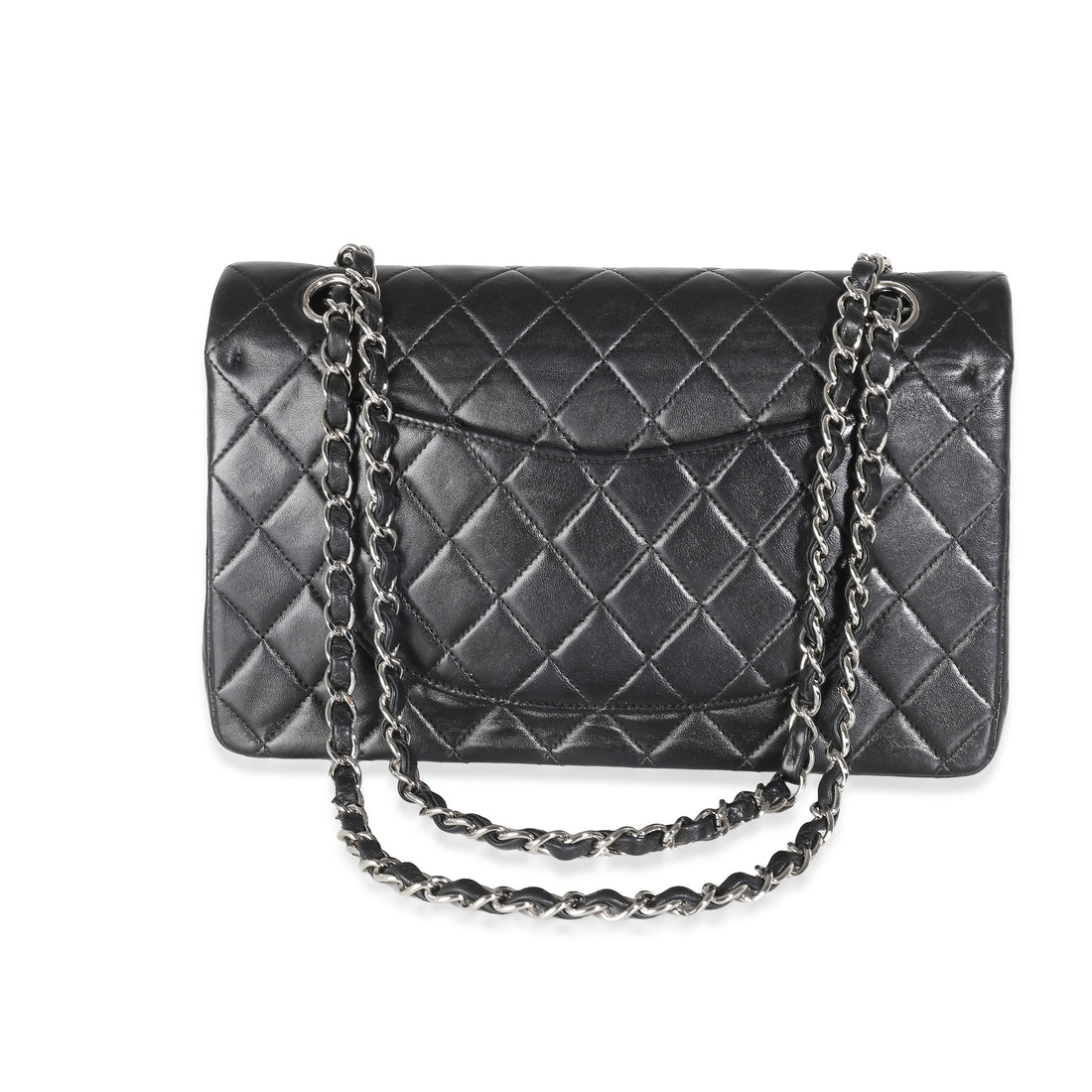 Top Quality Chanel Black Quilted Lambskin Medium Classic Double New Bag
