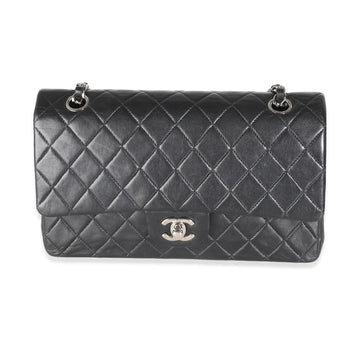 Top Quality Chanel Black Quilted Lambskin Medium Classic Double New Bag