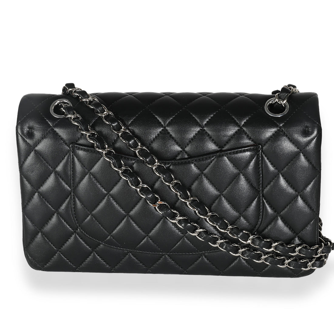 Top Quality Chanel Black Quilted Lambskin Medium Classic Double New Bag