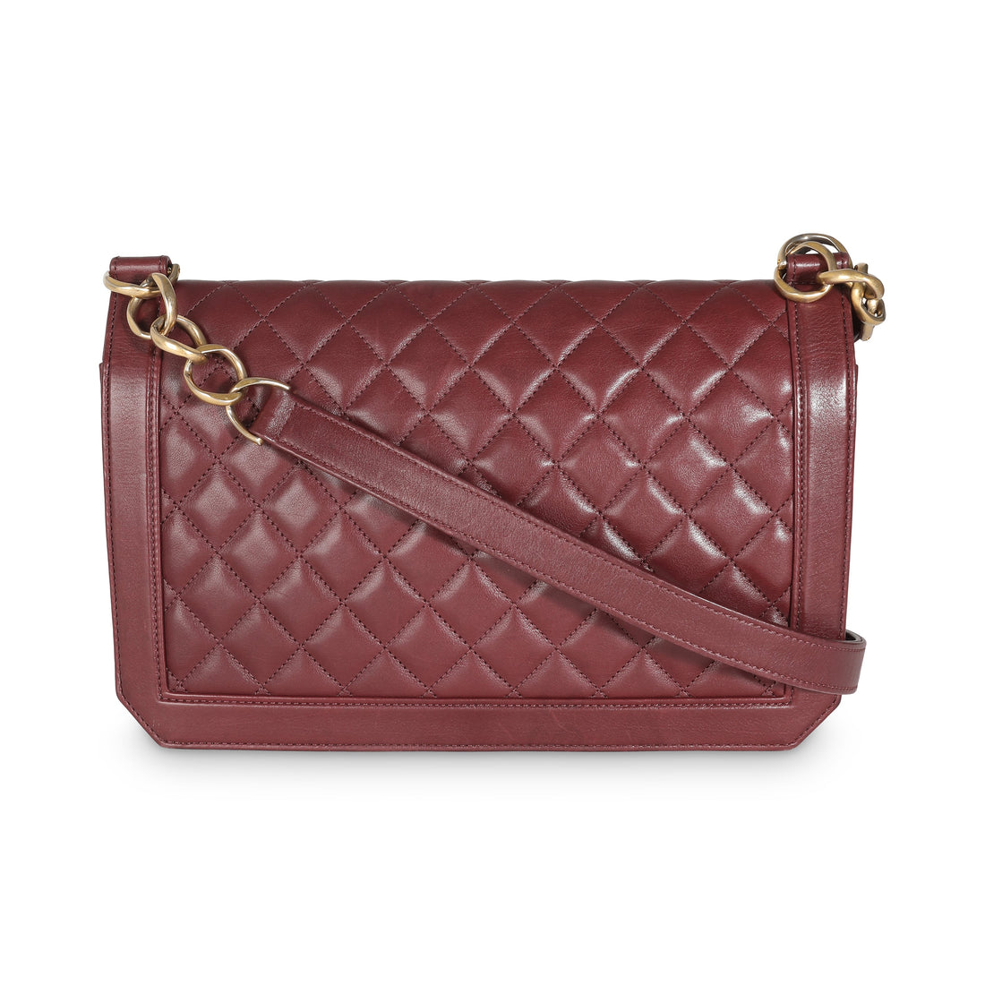 Top Quality Chanel Burgundy Quilted Lambskin Large New Bag