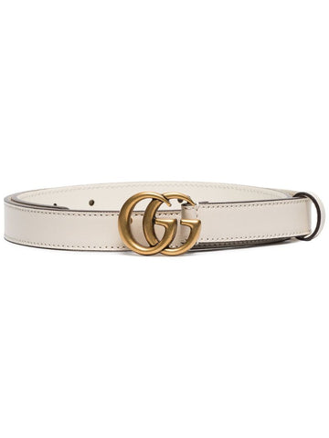 Gucci - GG Marmont belt - women - Leather - 80, 85 - White