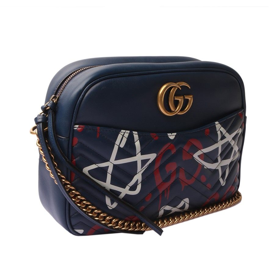Gucci GG Marmont Ghost Star Printed Crossbody Bag 443499 29193 6672173921 31116985
