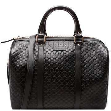 449646 Boston With Strap Micro Guccissima