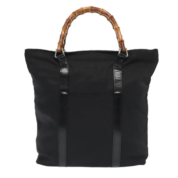 Gucci Bamboo Black Synthetic Handbag