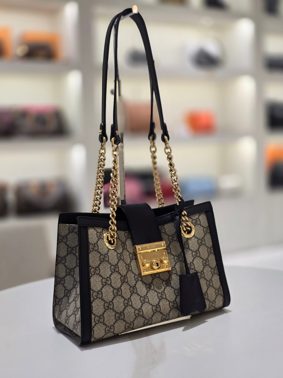 Gucci GG Supreme Small Padlock Shoulder Bag 498156 100814924
