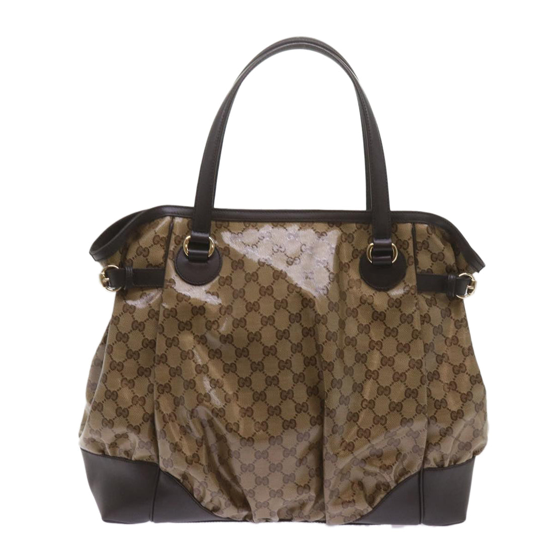 Gucci Gg Crystal Beige Canvas Tote Bag