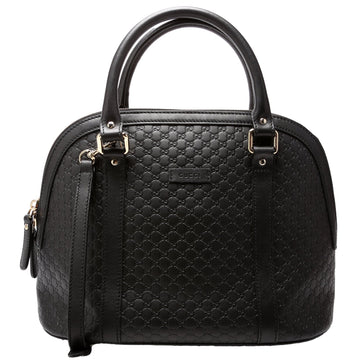 449663 Guccissima Dome Bag Medium Black