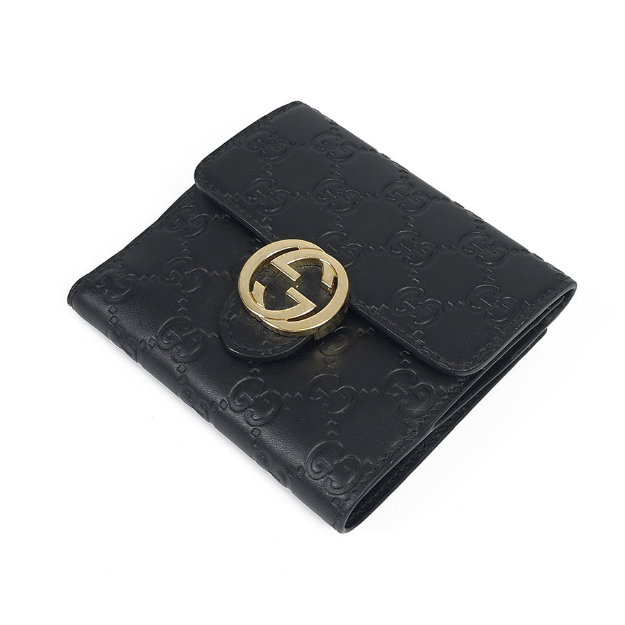 Gucci GG Gold-Plated Shima Bi-Fold Wallet 369676 127378470