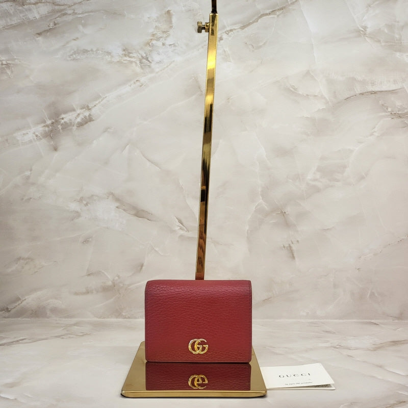 Gucci GG Marmont Card Case Wallet Red 456126 135870165
