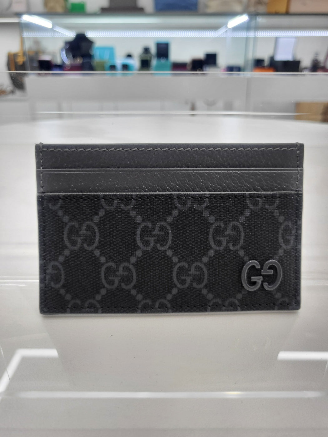 Gucci GG Supreme Coated Canvas Pebble Grain Card Holder 768248 140894711
