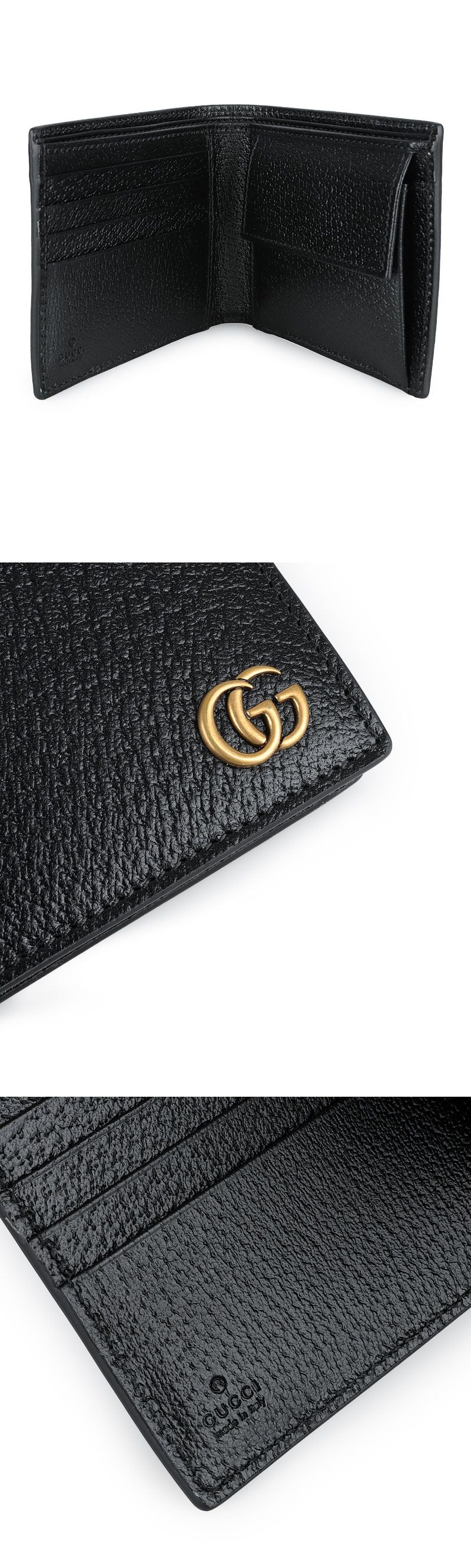 Gucci Men's GG Marmont Leather Coin Wallet (Black) 428725 DJ20T 1000 142703703