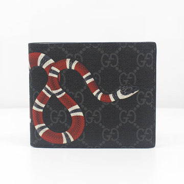 Gucci Kingsnake Print Bi-fold Wallet Black 451268 142909137