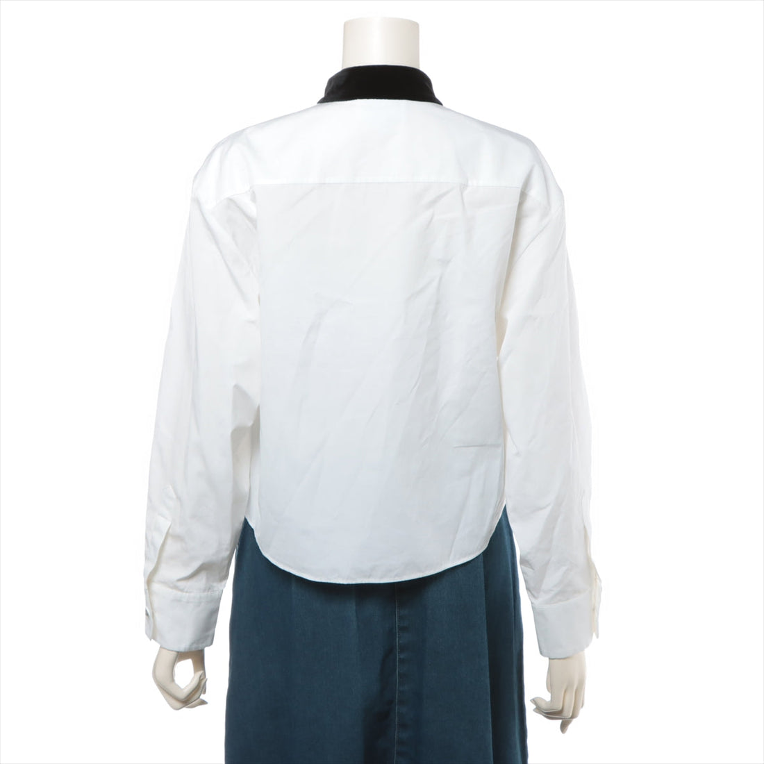 New 1:1 Rep Top Quality Chanel Coconut Button Cotton X Silk  36  Black X White P73408
