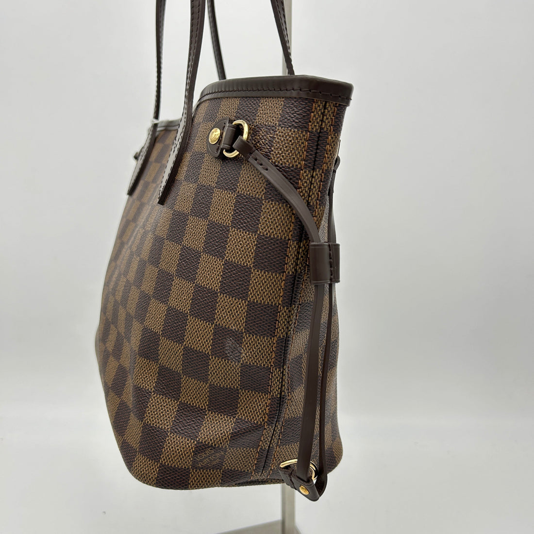 Louis Vuitton Neverfull PM Damier Ebene Tote Bag Brown