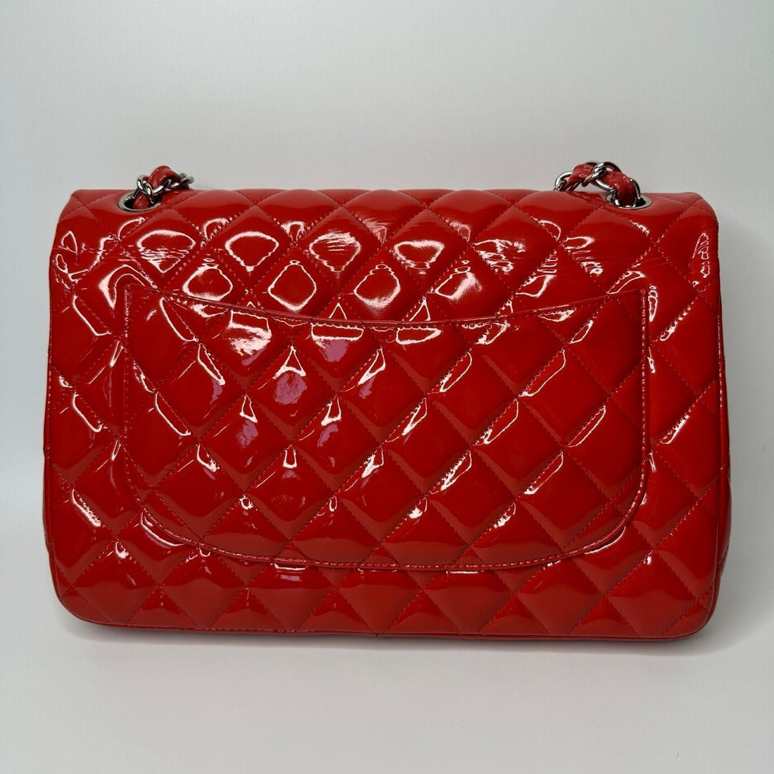 Chanel classic flap bag  leather red -NG102764