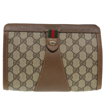 Gucci Gg Canvas Beige Canvas Clutch Bag