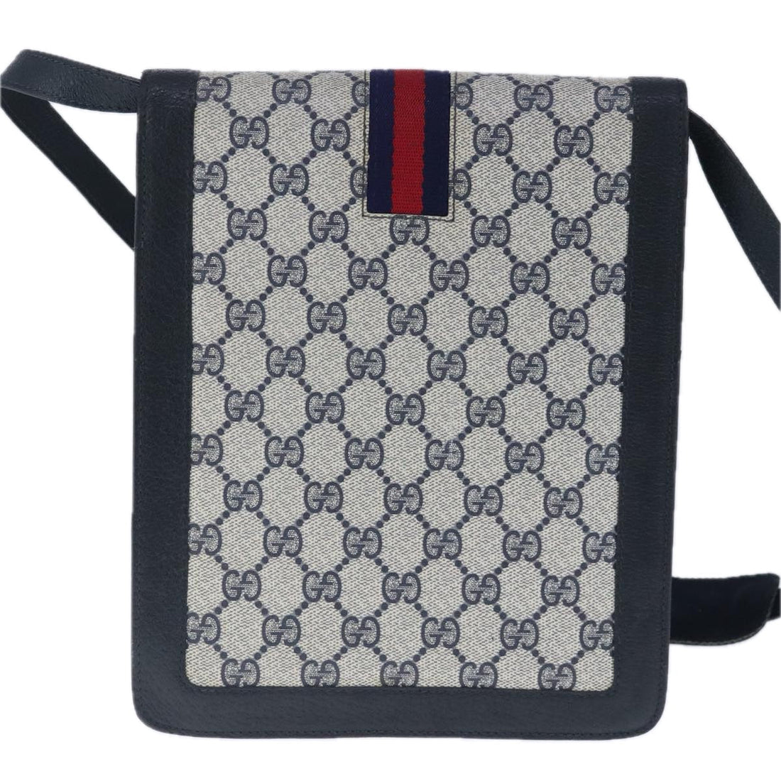 Gucci Sherry Navy Leather Shoulder Bag