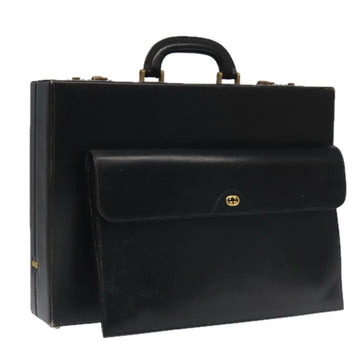 Gucci Business Bag Black Leather Briefcase Bag