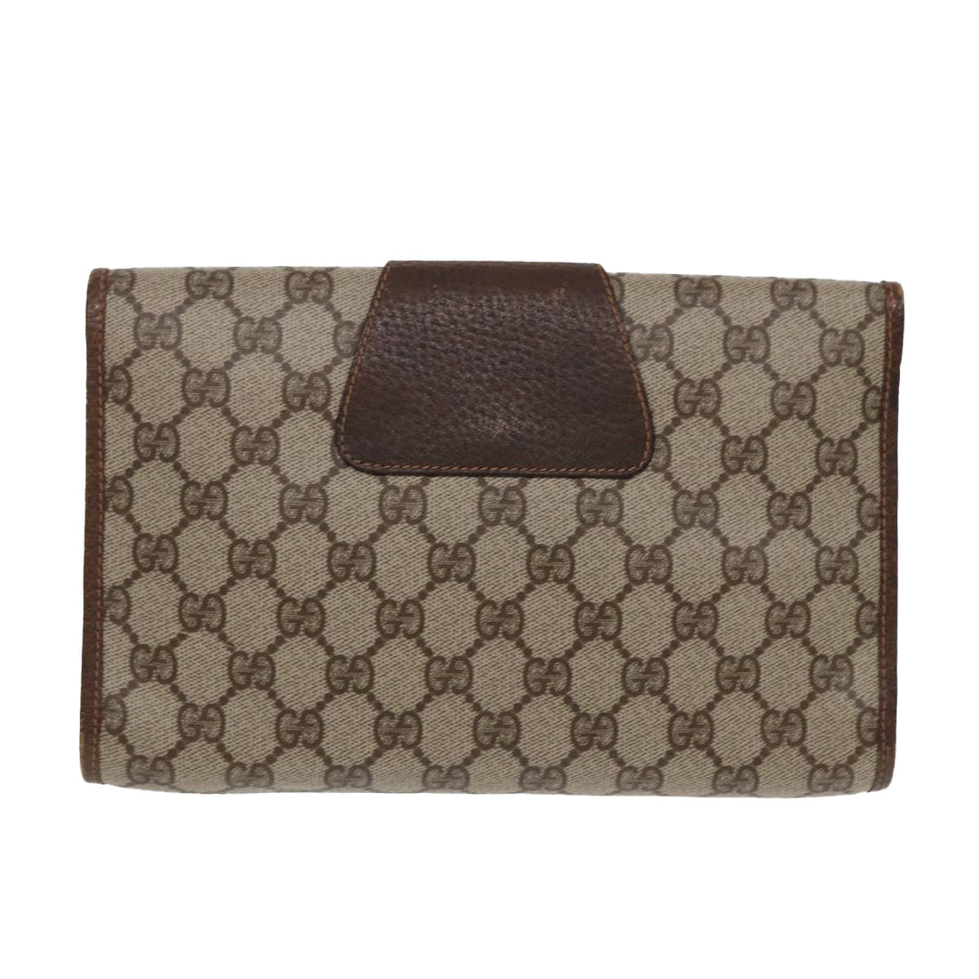 Gucci Sherry Brown Canvas Clutch Bag