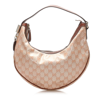 Gucci GG Crystal Hobo Bag Brown