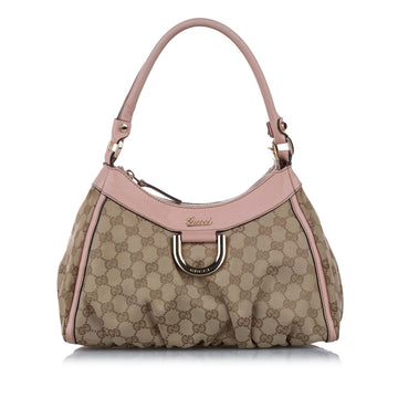 Gucci GG Canvas Abbey D-Ring Shoulder Bag Brown