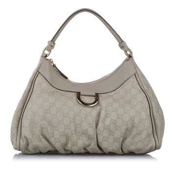 Gucci Guccissima Abbey D-Ring Shoulder Bag Gray