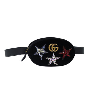 Gucci Gg Marmont Black Velvet Clutch Bag
