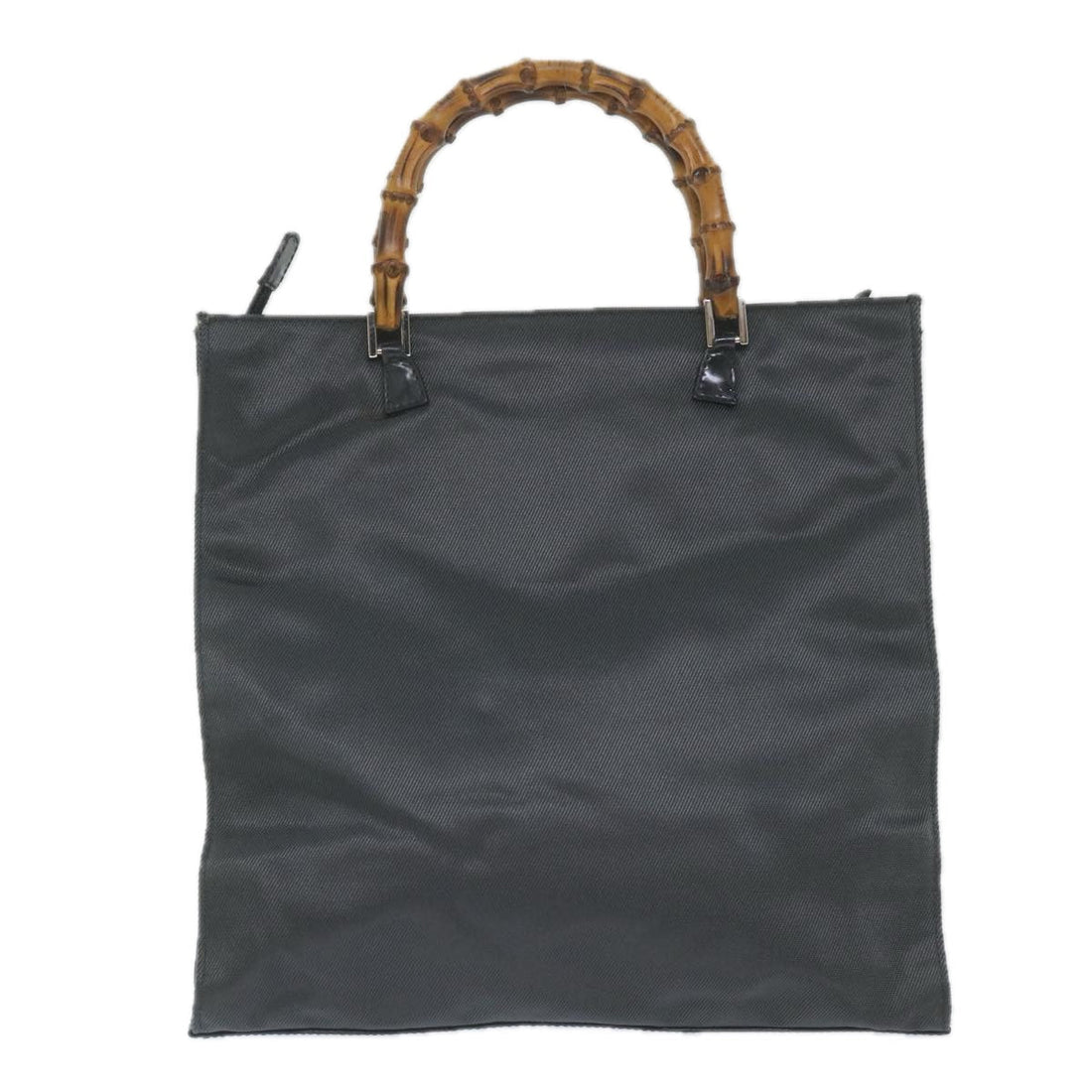 Gucci Bamboo Black Canvas Handbag
