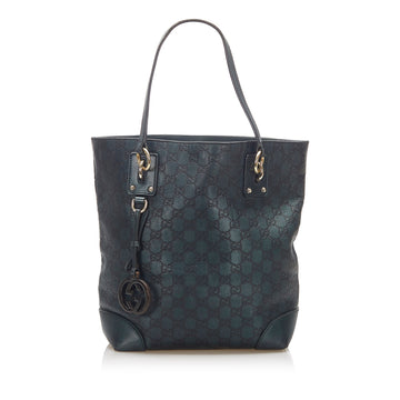 Gucci Guccissima Charm Tote Bag Green