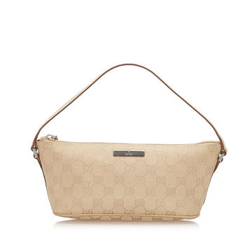 Gucci GG Canvas Boat Baguette Brown