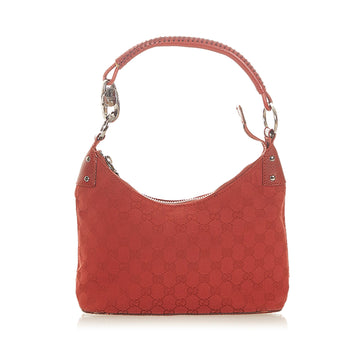 Gucci Gucci GG Canvas Shoulder Bag Red