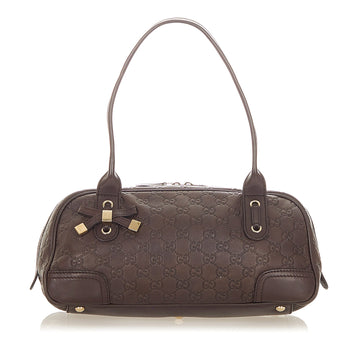 Gucci Gucci Guccissima Princy Leather Shoulder Bag Brown