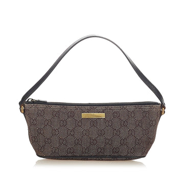 Gucci Gucci GG Canvas Boat Baguette Black