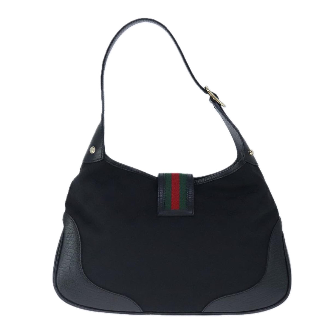 Gucci Sherry Black Canvas Shoulder Bag