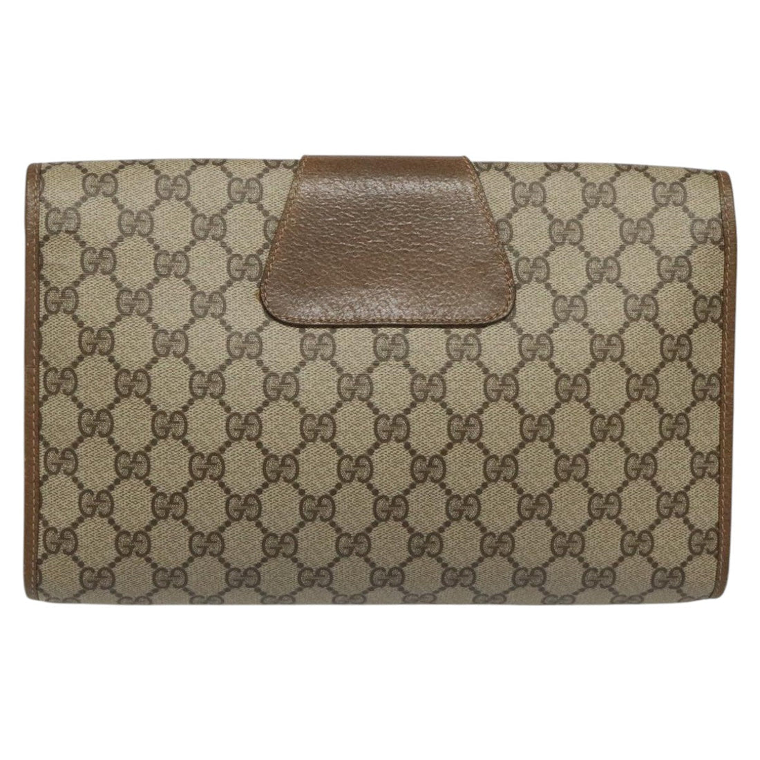 Gucci Sherry Beige Canvas Clutch Bag