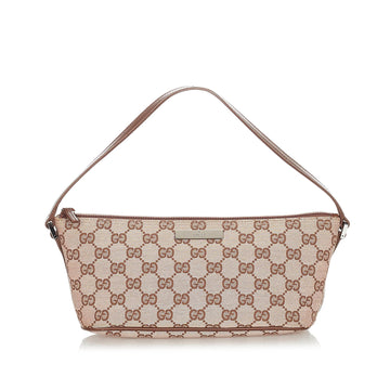 Gucci Gucci GG Canvas Boat Baguette Brown
