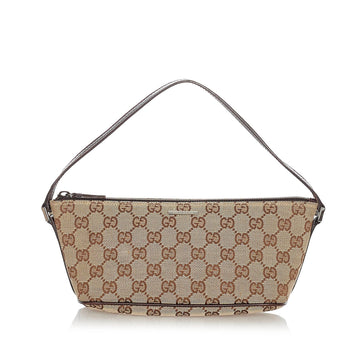 Gucci Gucci GG Canvas Boat Baguette Brown