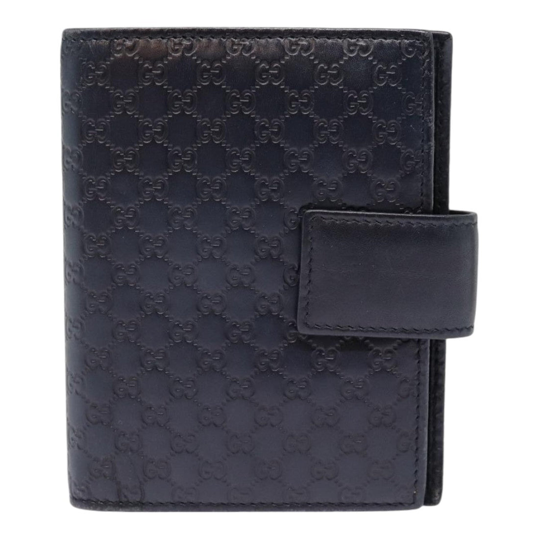 Gucci Guccissima Navy Leather Wallet