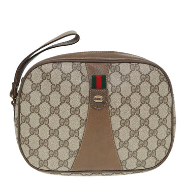 Gucci Sherry Beige Canvas Clutch Bag