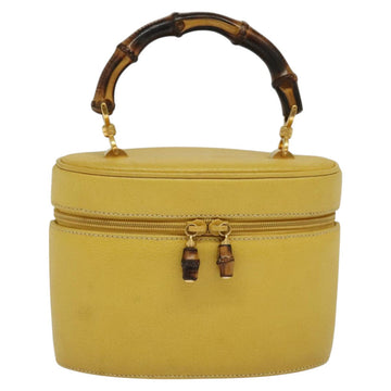 Gucci Bamboo Yellow Leather Clutch Bag