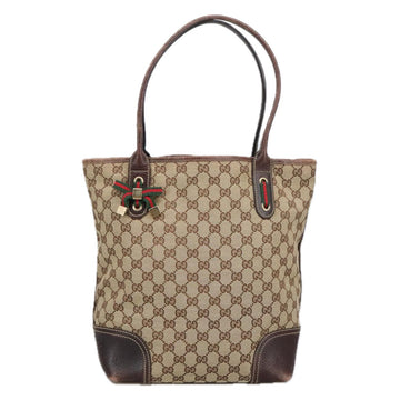 Gucci Sherry Beige Canvas Tote Bag