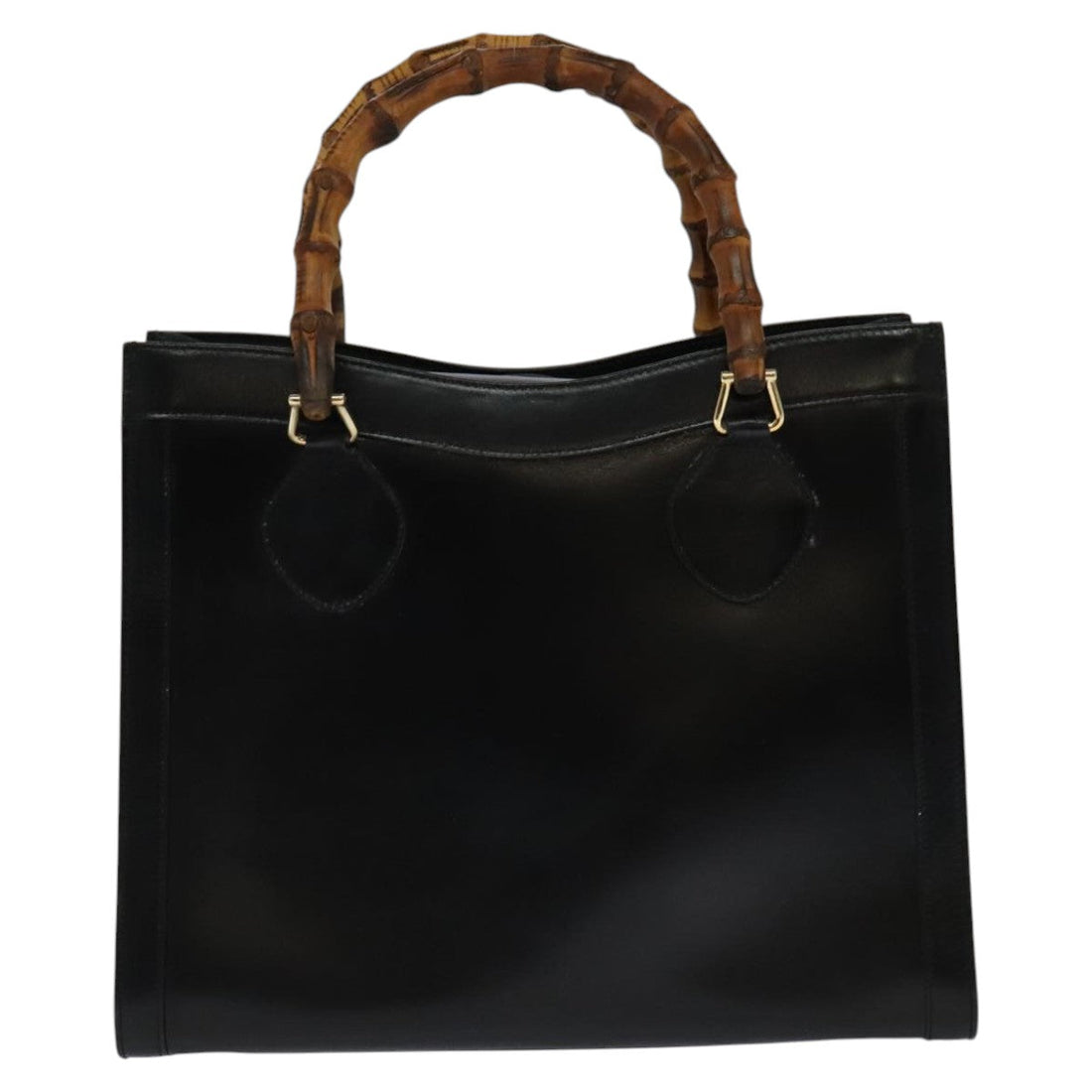 Gucci Bamboo Black Leather Handbag
