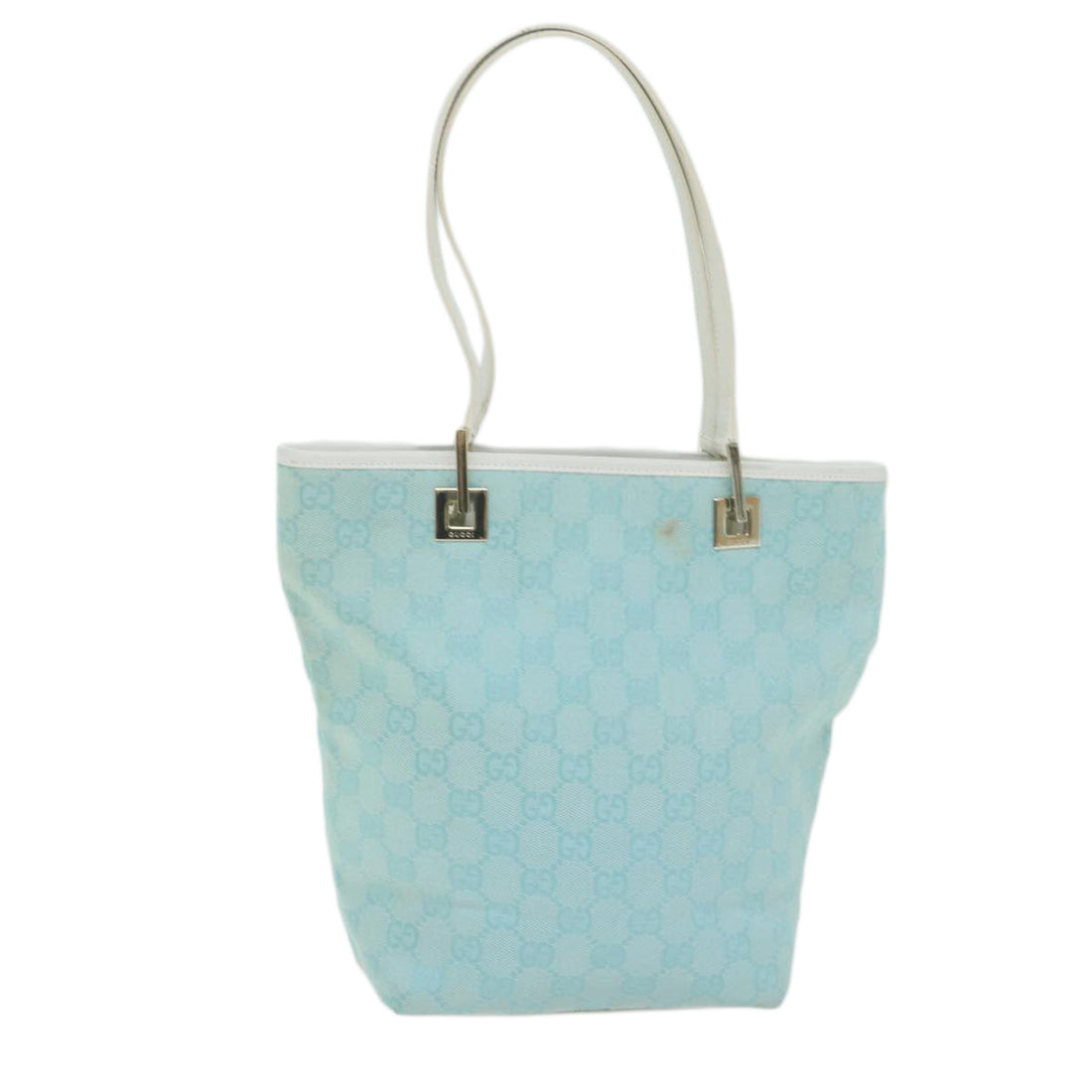 Gucci Gg Canvas Blue Canvas Tote Bag