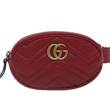 Gucci Gg Marmont Red Leather Shoulder Bag