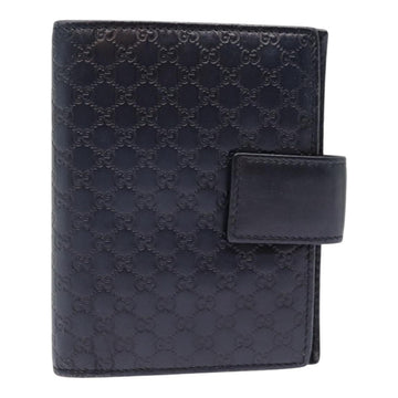 Gucci Guccissima Navy Leather Wallet