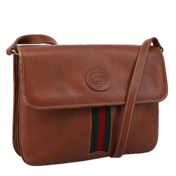 Gucci Sherry Brown Leather Shoulder Bag