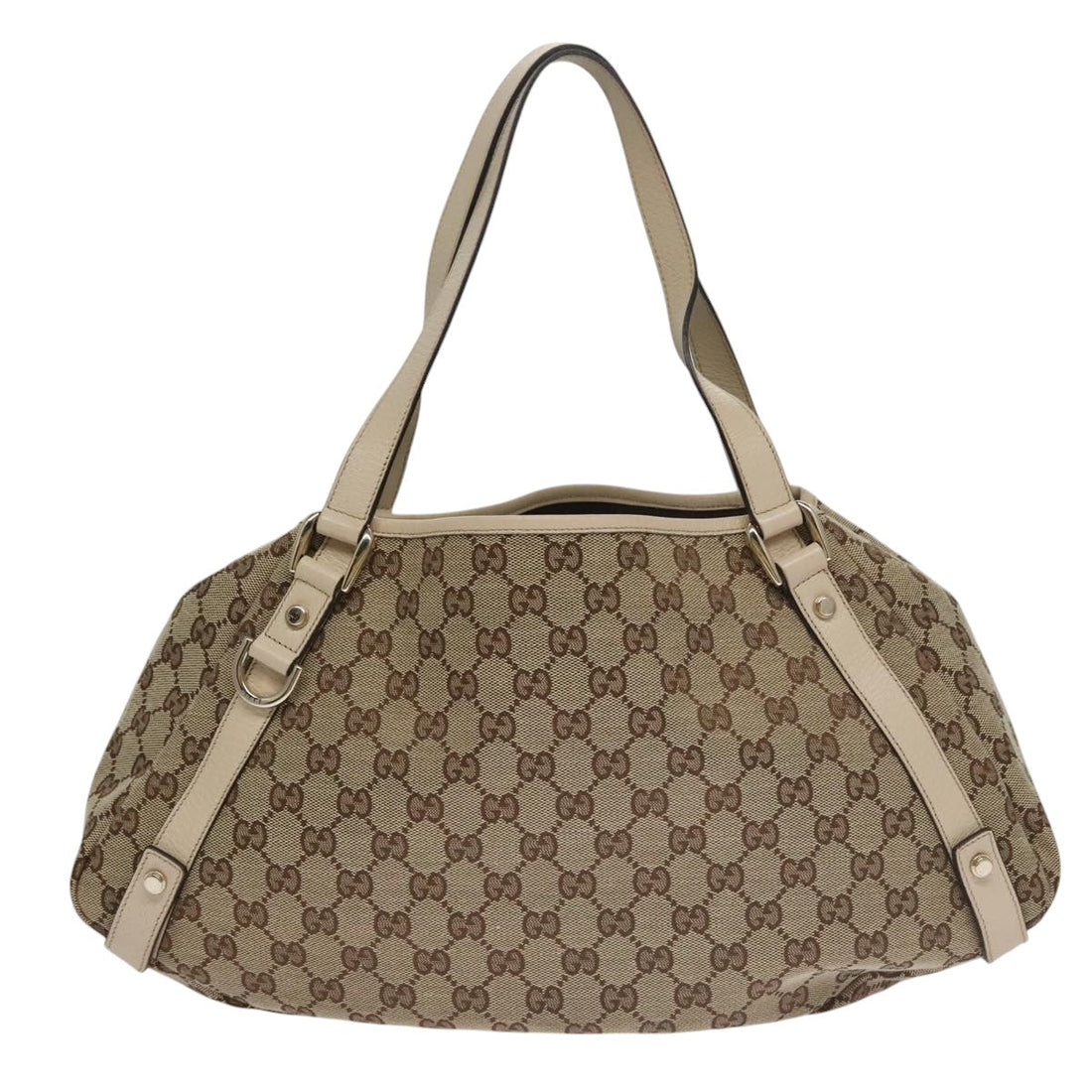 Gucci Abbey Beige Canvas Tote Bag