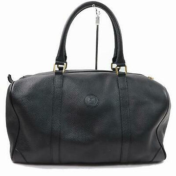 Indistinguishable  Fendi Boston Bag Black Leather