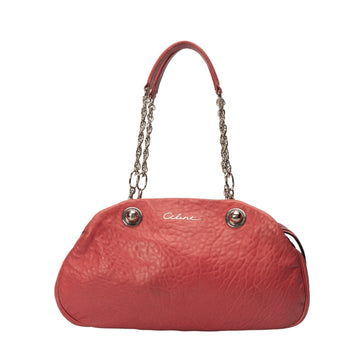 Celine New 1:1 Leather Peach Chain Shoulder Bag
