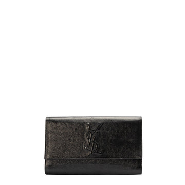Yves Saint Laurent Black Belle De Jour Flap Clutch